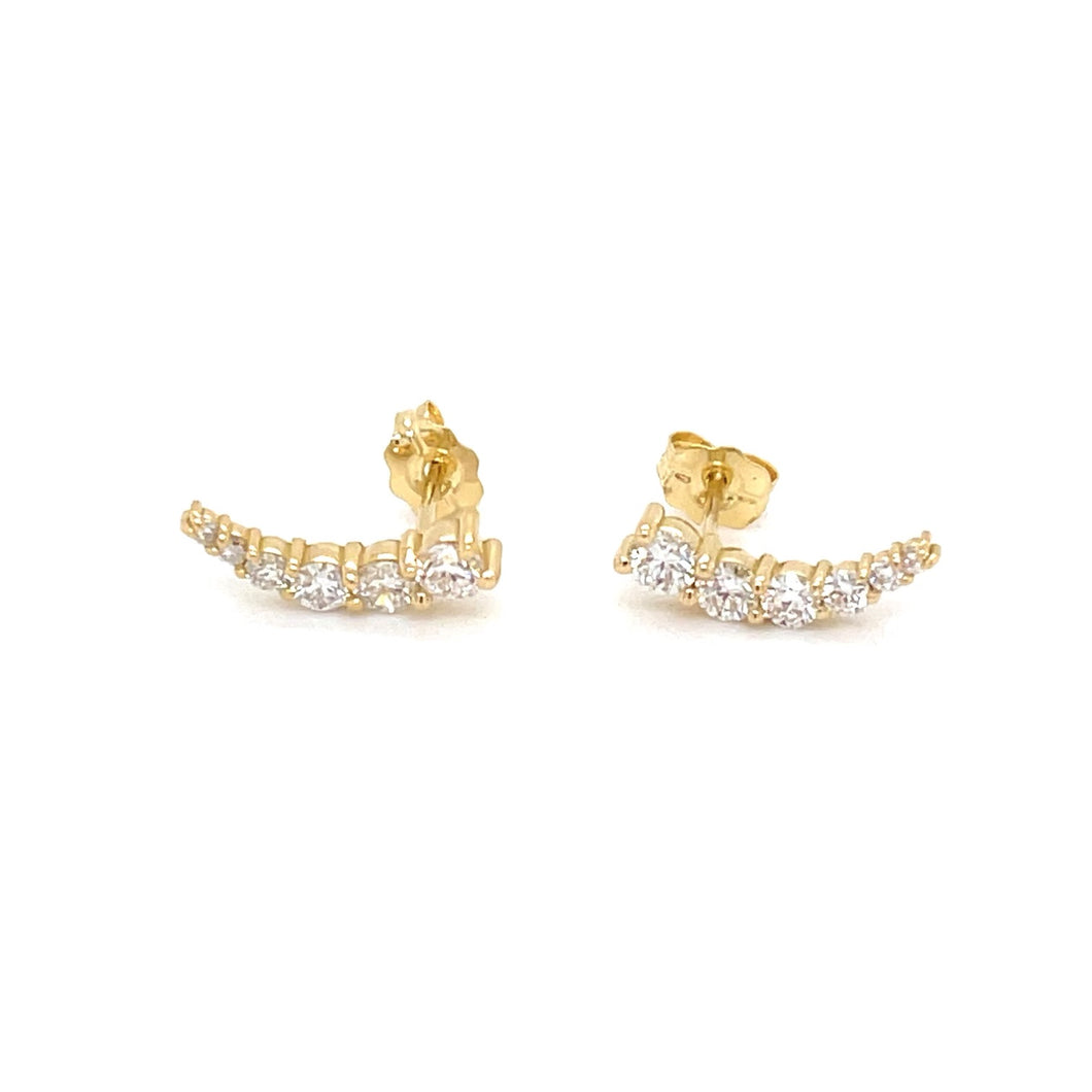 Farida Diamond Waterfall Earrings - 18k Gold - MADE TO ORDER