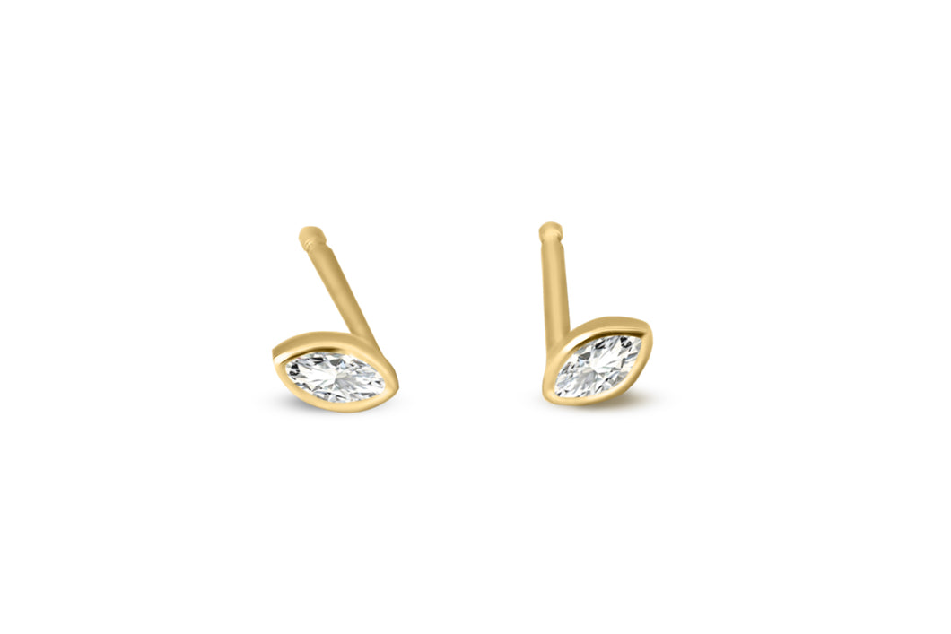 Volta Marquise Diamond Earrings - 18k Gold